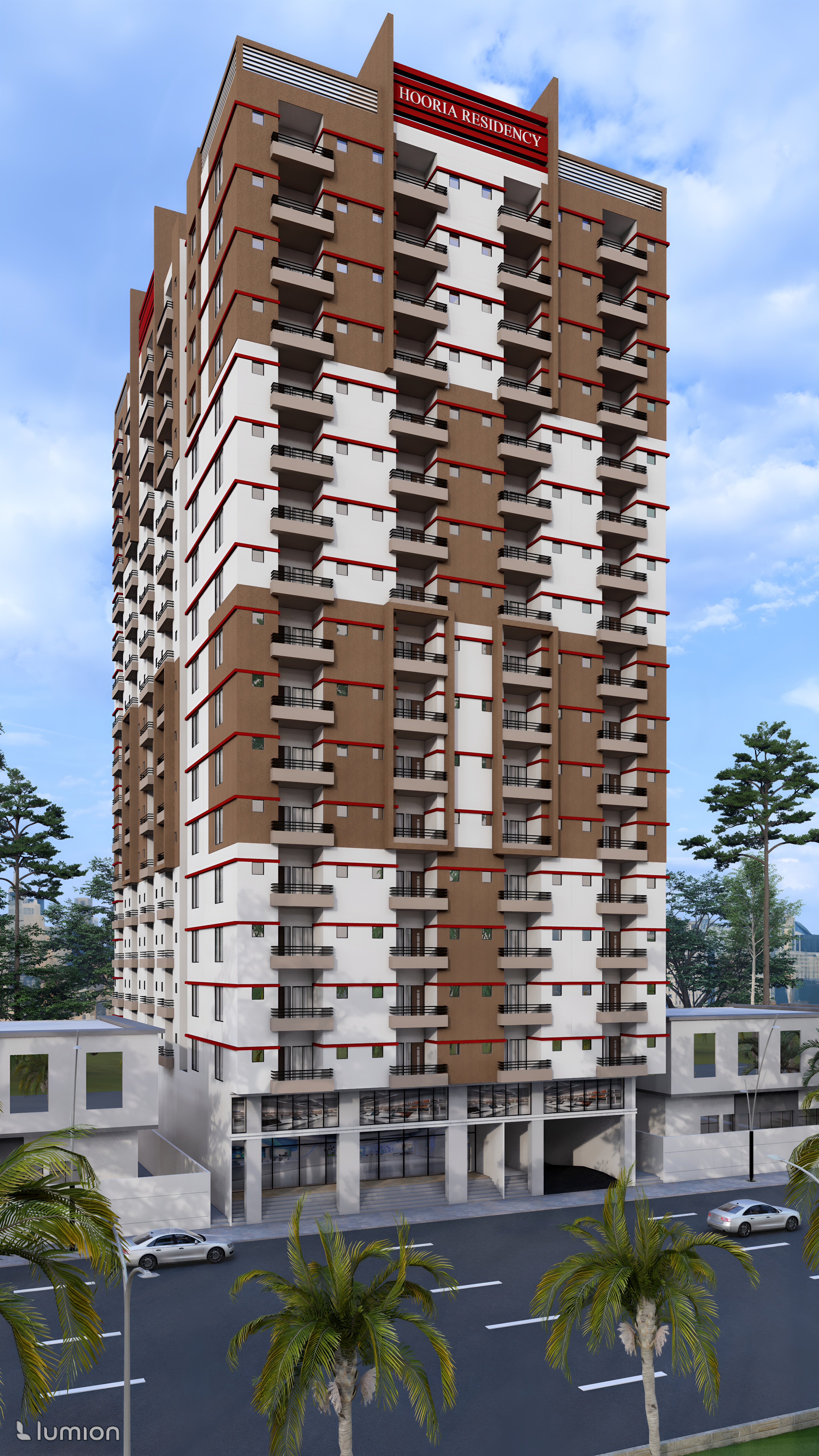 Hooria Residency Front View